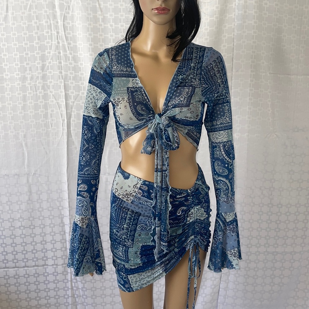 Blue Bandana 2 piece set